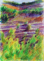 Terraced hill
crayon